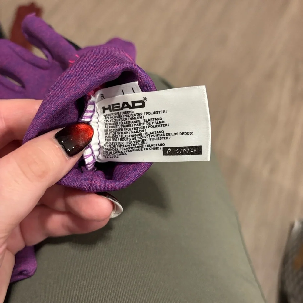 Head Purple Sports Gloves with Clip